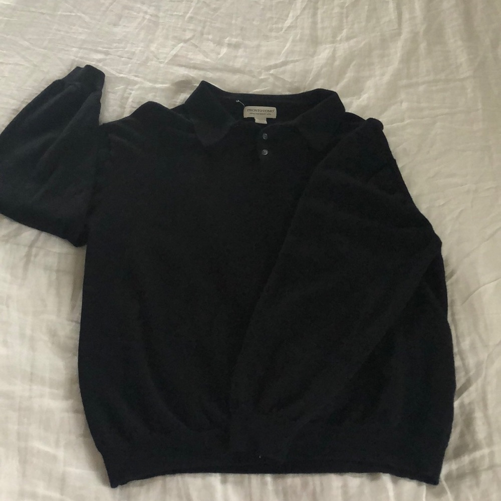 Black Merino Wool Sweater